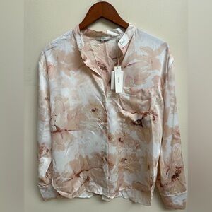 NWT Vince Magnolia Band Collar Shirt